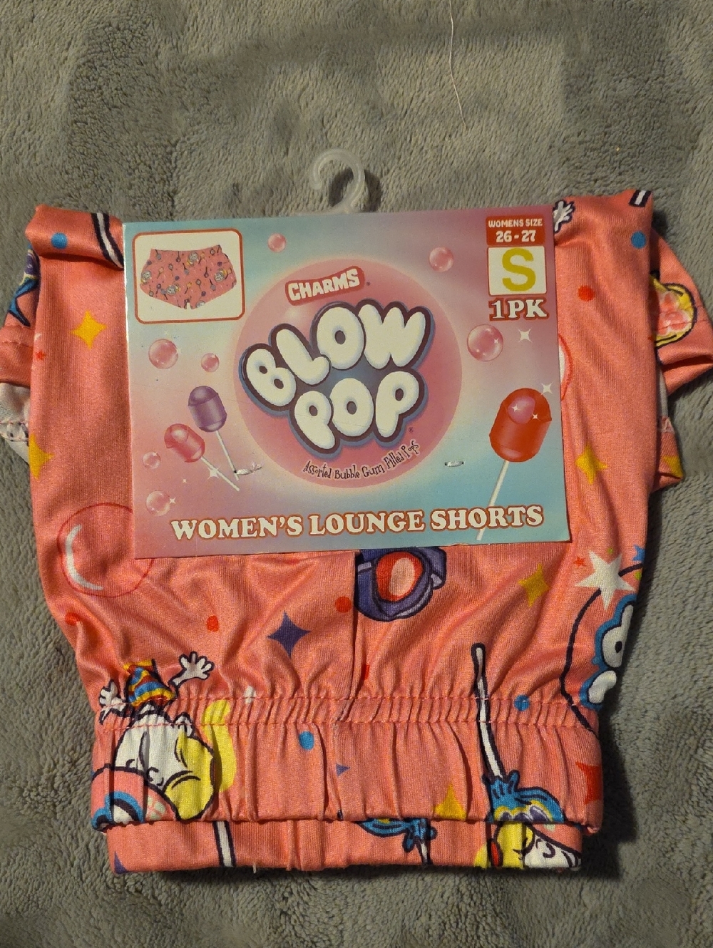 Blow Pop Charms Women's Lounge Shorts - Pink Bubblegum Print